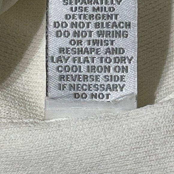 Dressbarn size 14/16 ivory v neck embroidered beaded pearls long sleeve sweater - Picture 7 of 8